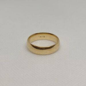 14k Yellow Gold 6mm Men Women Band Ring Sz 10